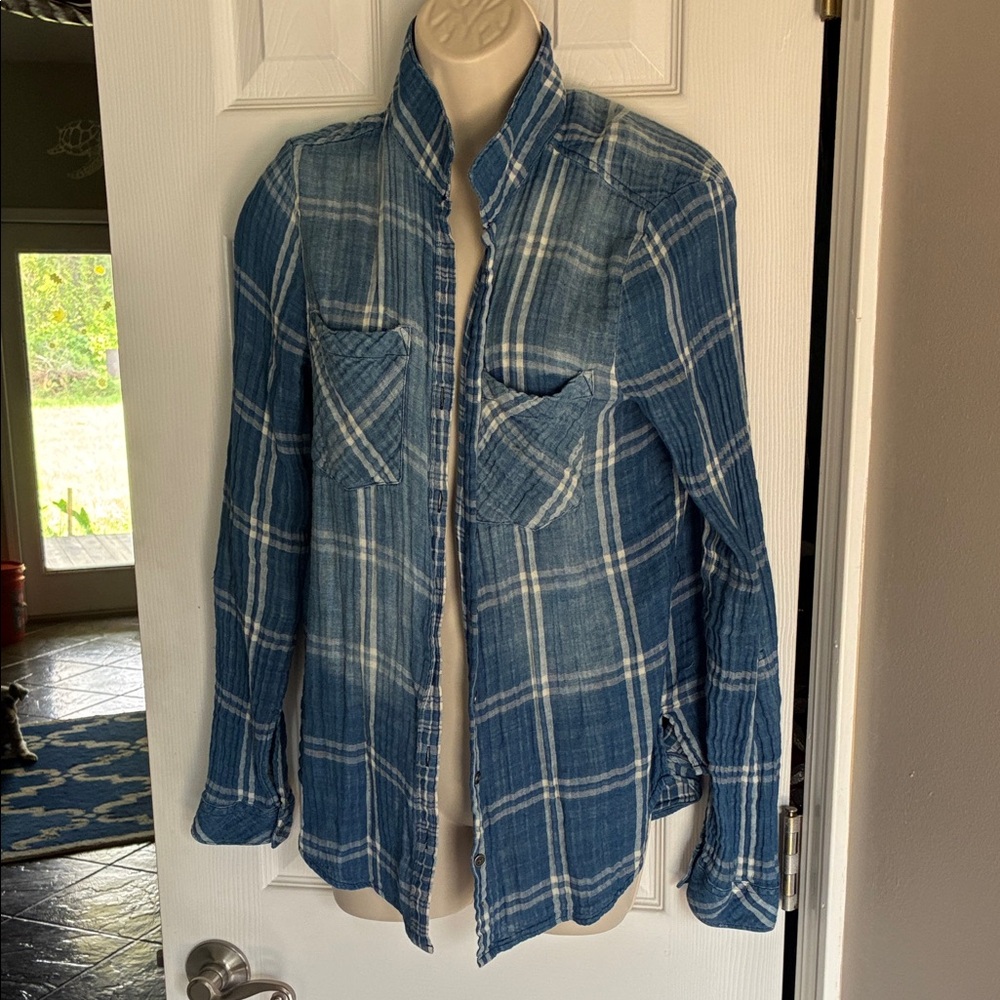 Blue Rain Checkered Casual Shirt